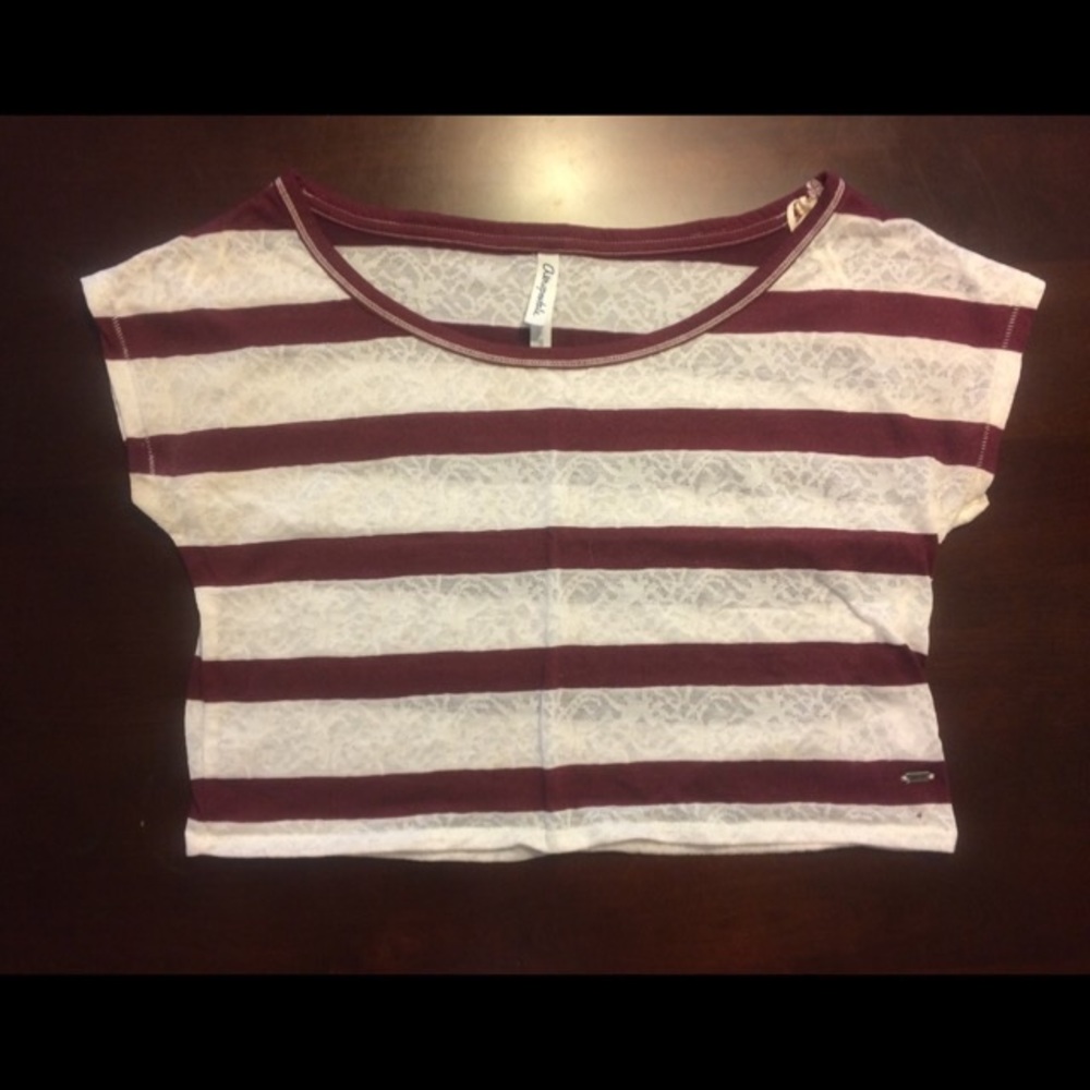 Aeropostale Striped Crop Top